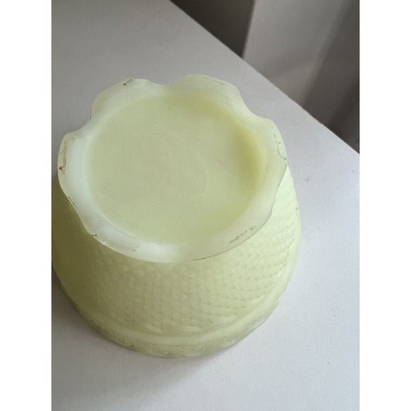 Vtg Fenton Burmese Custard Fairy Lamp Glowing Handpainted Signed Satin - Picture 3 of 6